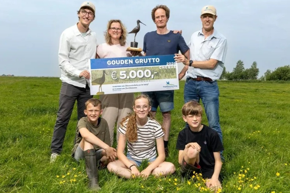Friese boer krijgt Gouden Grutto voor bio en natuurbeheer