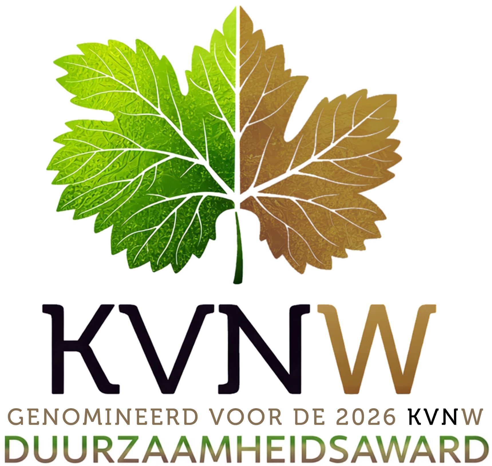 Nominatielogo KVNW Duurzaamheidsprijs bij Vinoblesse