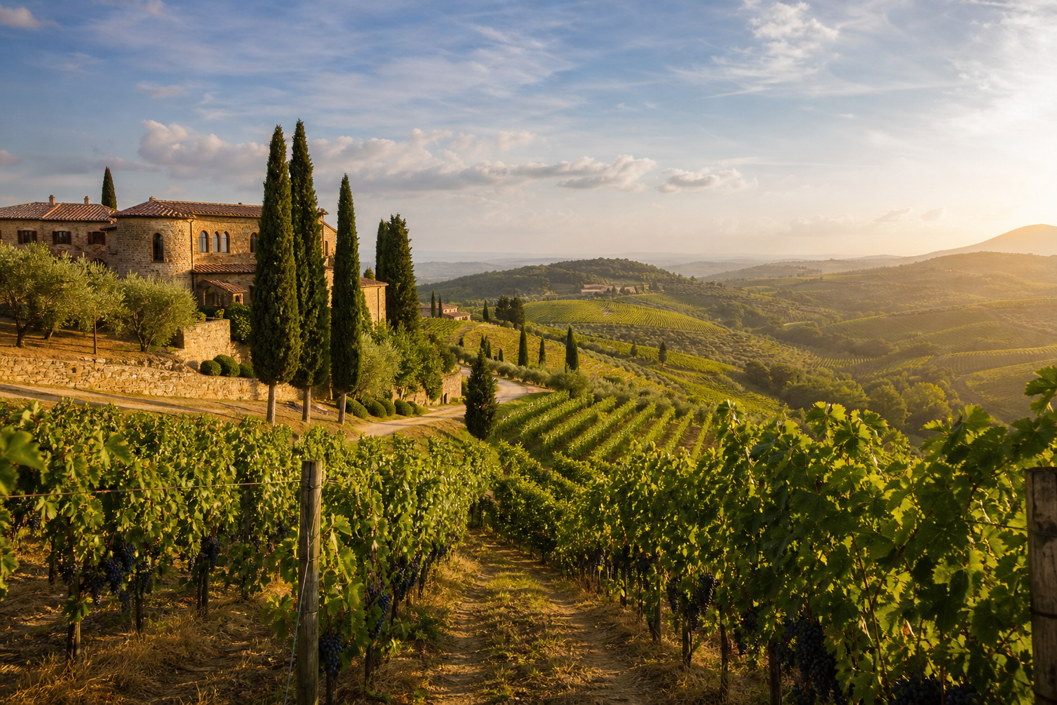 Wijngaardlandschap, Italië